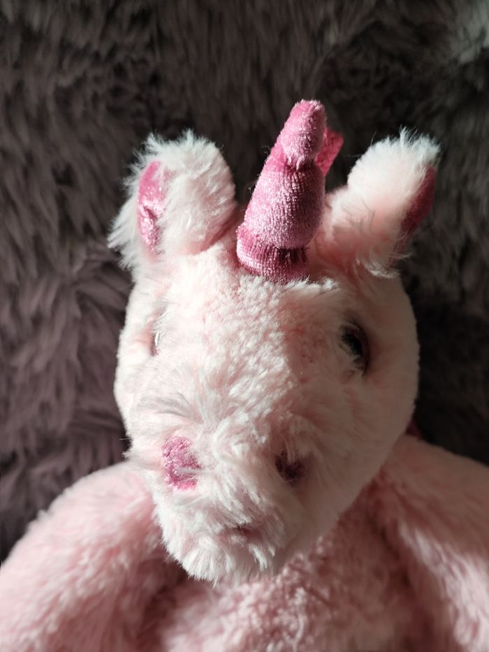 Peluche licorne rose - photo numéro 2
