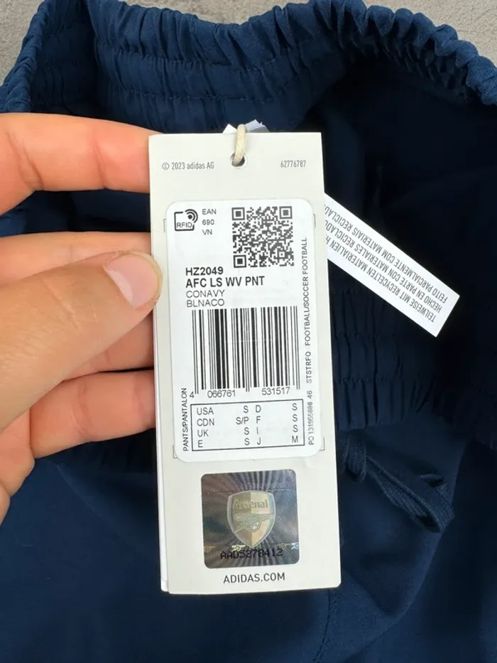 Track Pant Jogging Adidas Arsenal Marine Neuf Taille S - photo numéro 8
