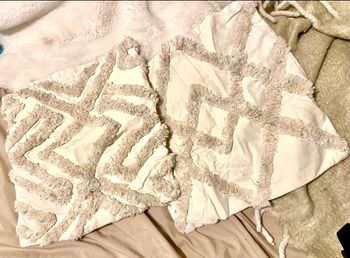 2 housses coussin beige crème  40×40cm