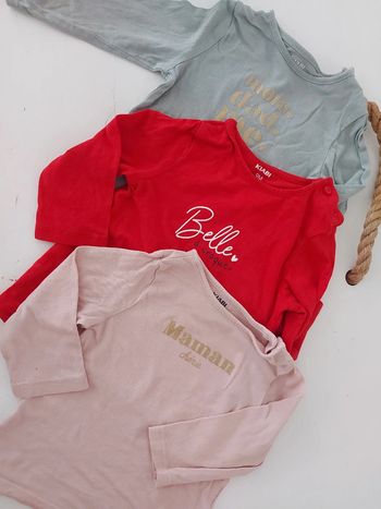 Lot tee shirt 9 mois