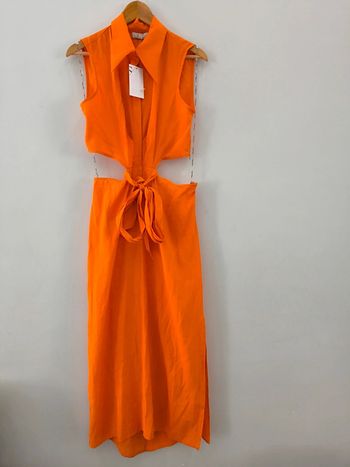 Robe orange sans manches Marque Setre Taille L  Neuve avec petit défaut