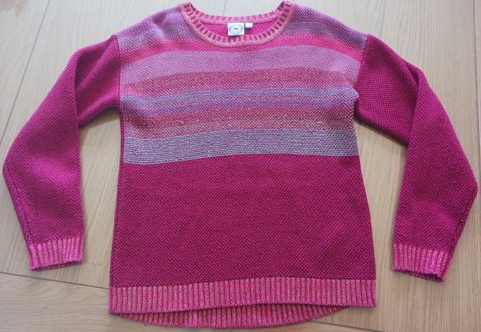 Pull rayé rose