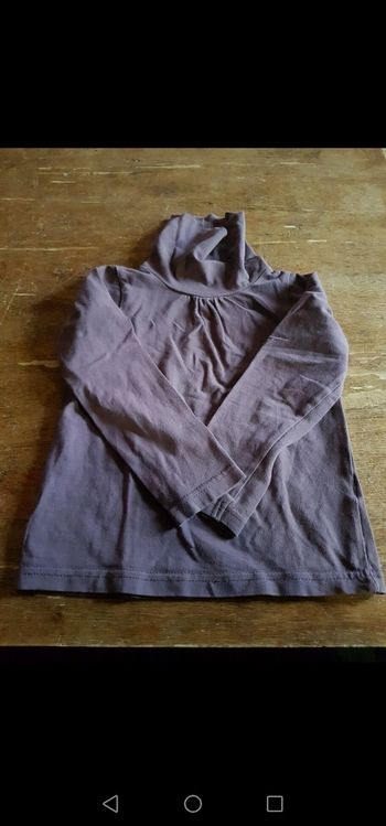 T shirt col roulé manche longuee