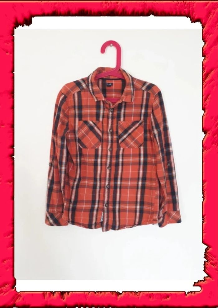Chemise a carreaux 10 ans manches rétractables
