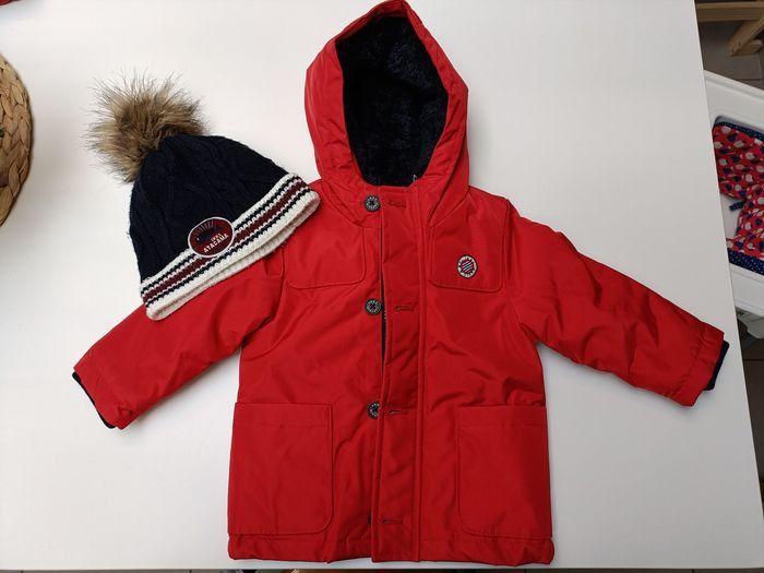 Manteau + bonnet IKKS