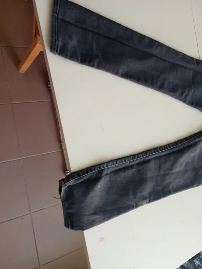 Jean 14 ans gris foncé shiali taille réglable à l'intérieur - photo numéro 12