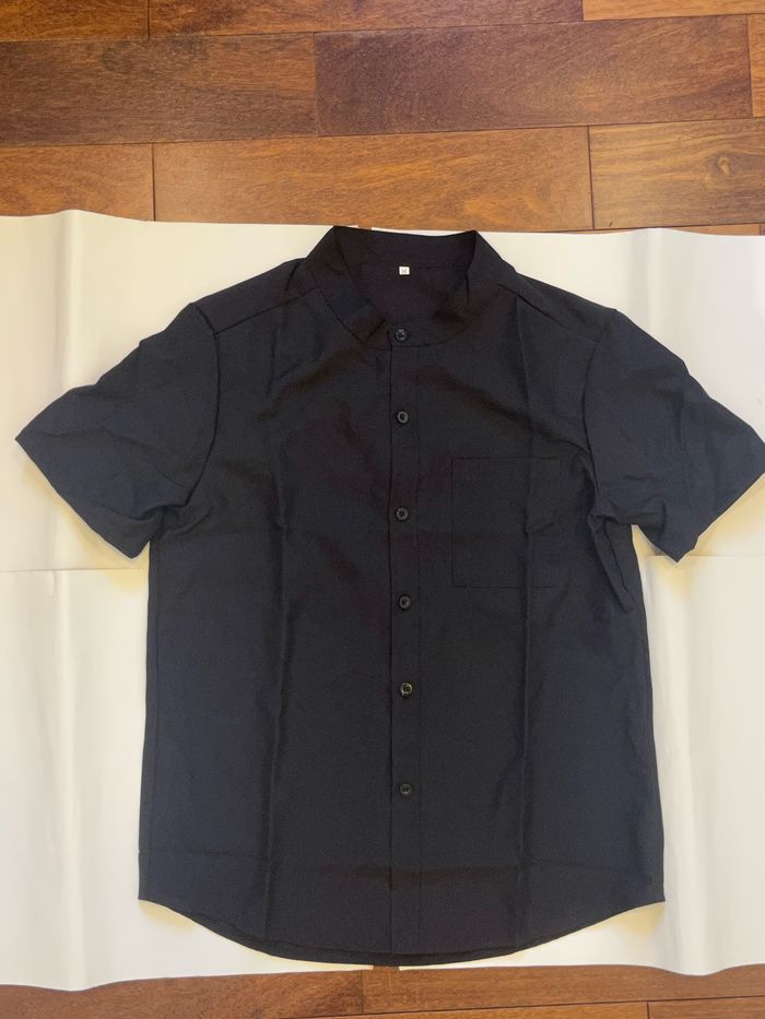 Chemise manches courtes noire à poche taille M - photo numéro 5