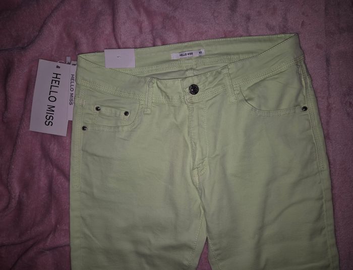 Pantalon skinny vert anis - photo numéro 2