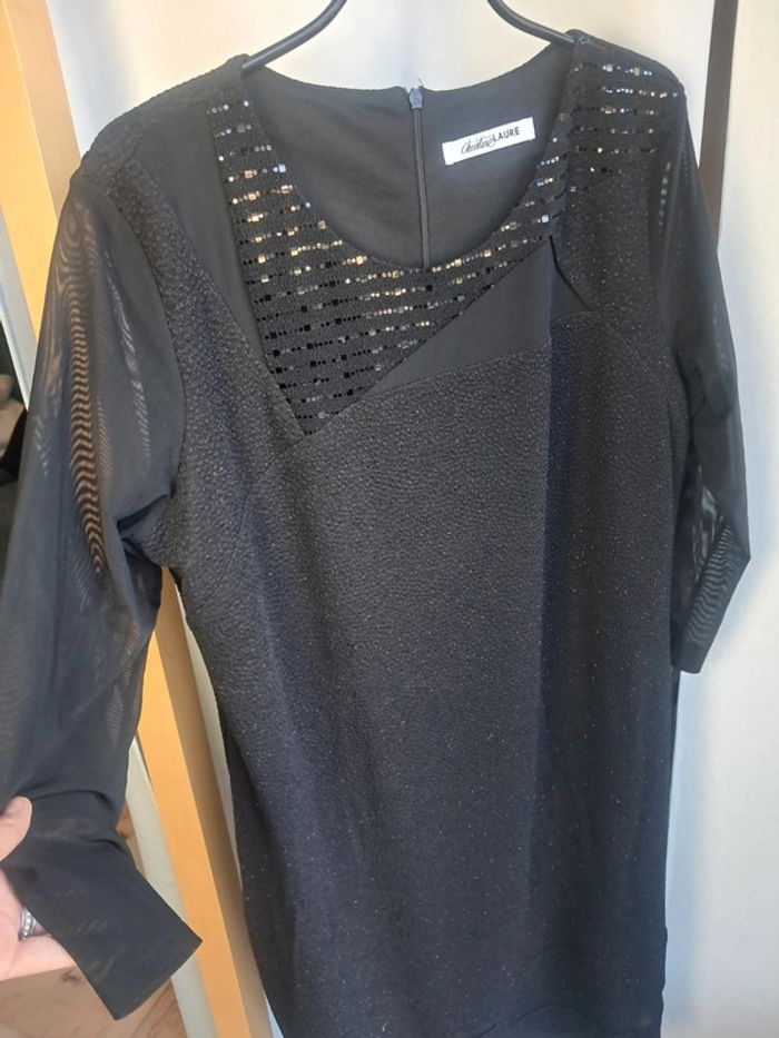 Christine Laure robe noire T.42 en tbe