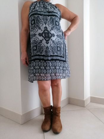 Robe grise et noire,style baroque