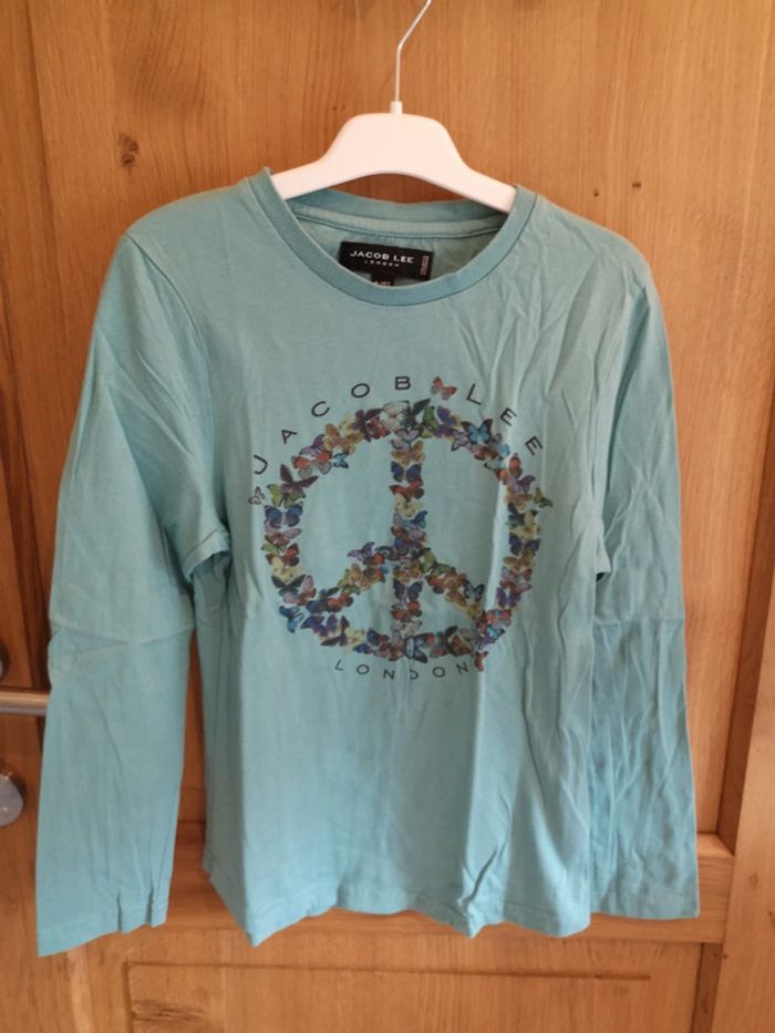 T-shirt en bleu clair Jacol Lee à imprimé 10 ans