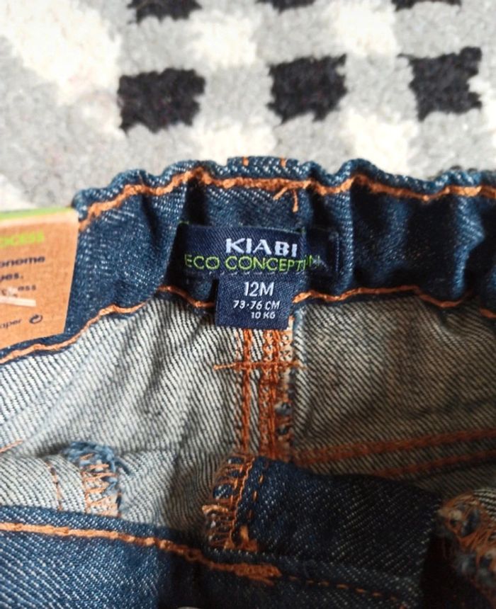 Ensemble chemise ML/MC et pantalon Jean - Taille 12 mois - photo numéro 3
