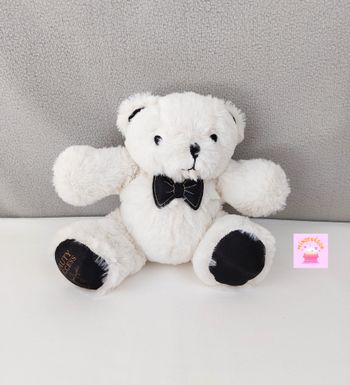 Peluche doudou ours blanc Beauty success Jean Dujardin Noël 2012 20 cm