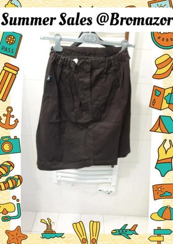 Jupe en coton marron taille 42