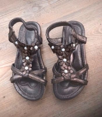 Sandalettes claquettes marrons