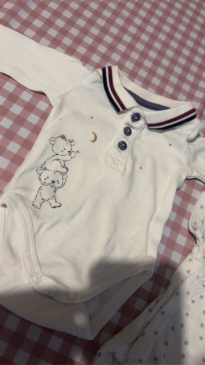 Polo body neuf - mon premier major - naissance + body offert et bavoir offert - photo numéro 2