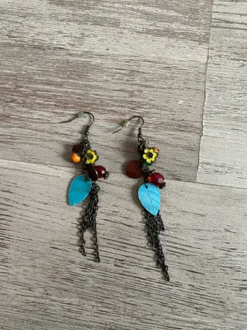 Boucles d’oreilles à fleurs vintage