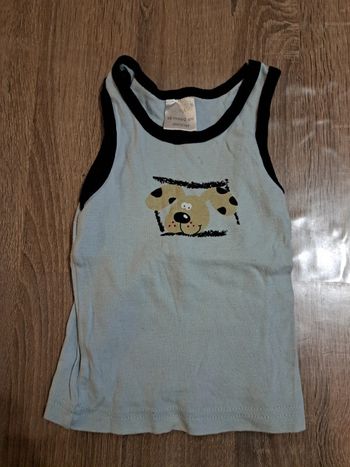 Débardeur bleu motif chien 18-24 mois