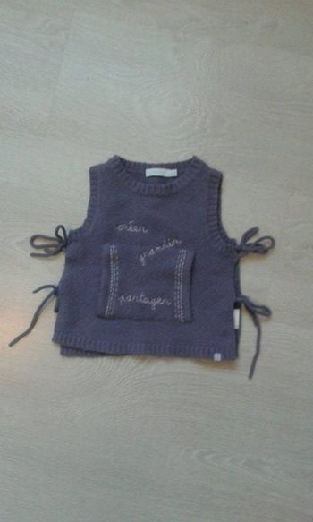 pull sans manches fille 12 mois