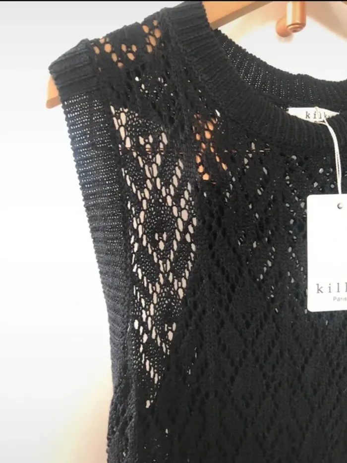 Robe d’été longue crocher noir - photo numéro 3