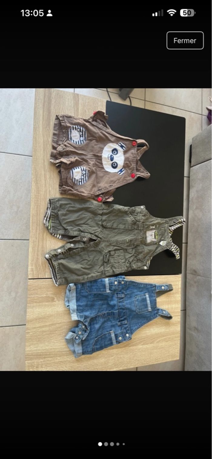 Lot 3 salopettes 9 mois garçon - photo numéro 2