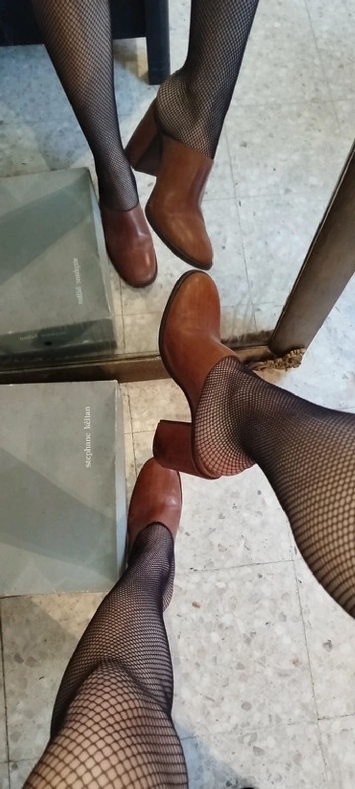 Sabots Cognac en cuir véritable Stéphane Kelian