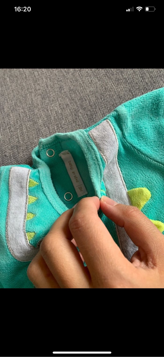 Pyjama velours 3 mois - photo numéro 2