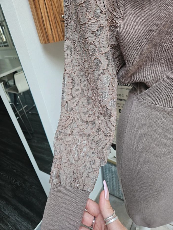 Robe croisée marron taille M - photo numéro 2