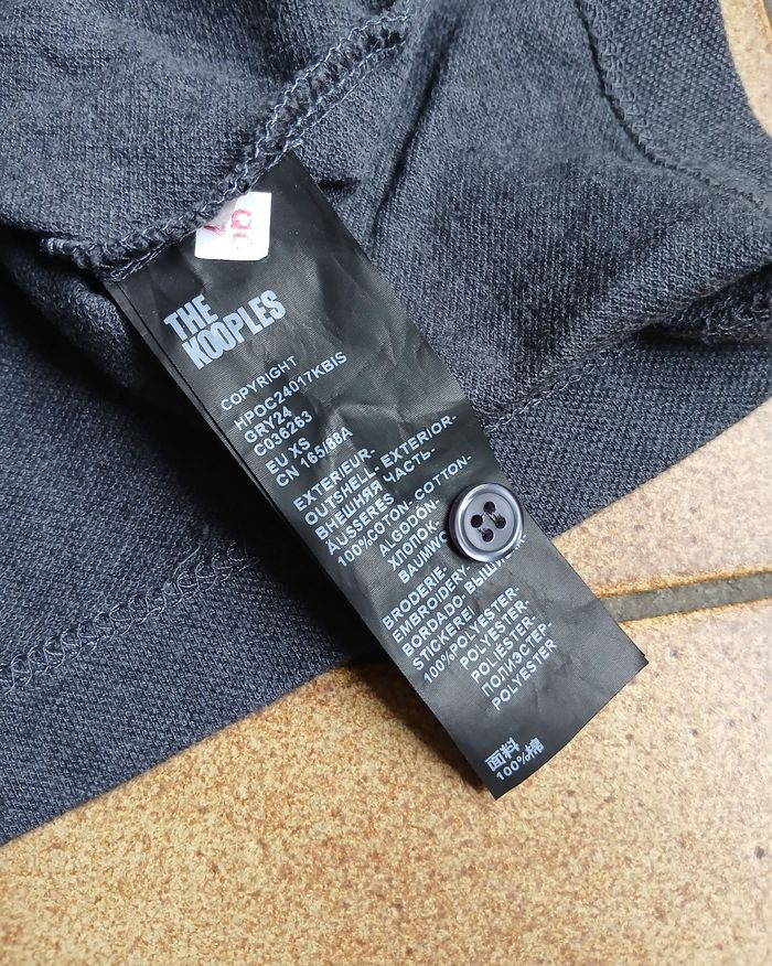 Polo The Kooples gris - photo numéro 3