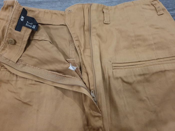 Jupe trapèze femme H&M T38 long 46cm marron clair - photo numéro 3