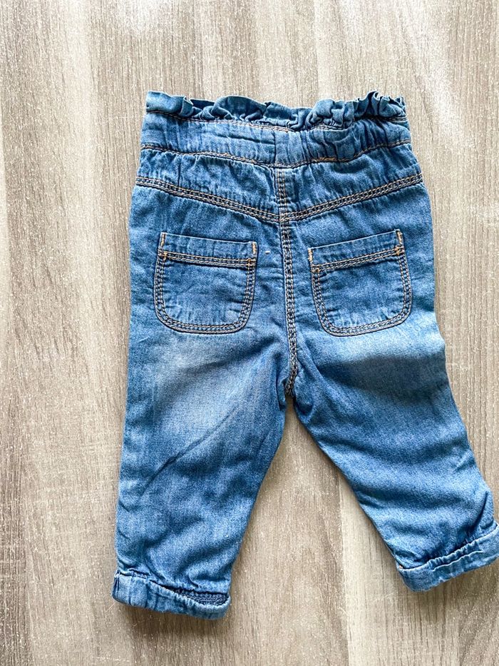 Jean à noeud bébé fille Tape à l’œil taille 3 mois - photo numéro 4
