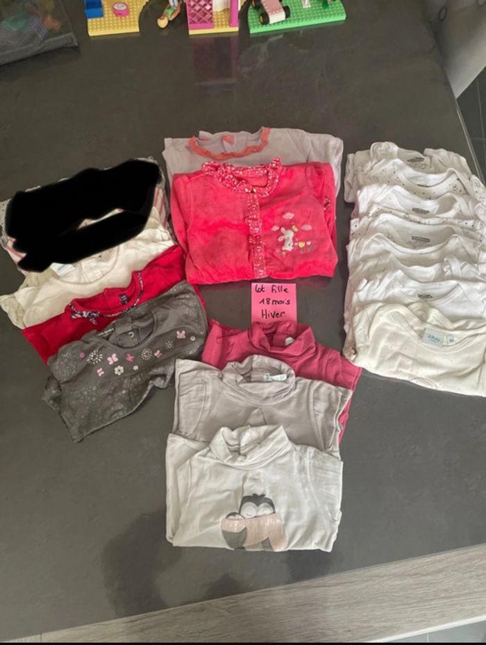 Lot vêtements fille hiver 18 mois