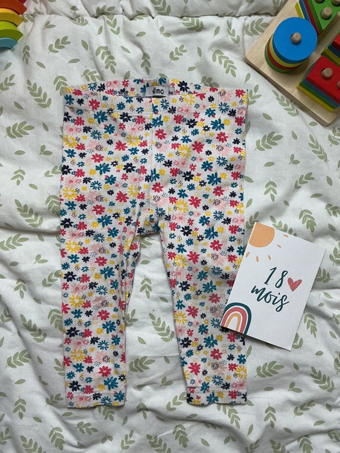 legging fleuri multicolore gémo 18 mois - photo numéro 2