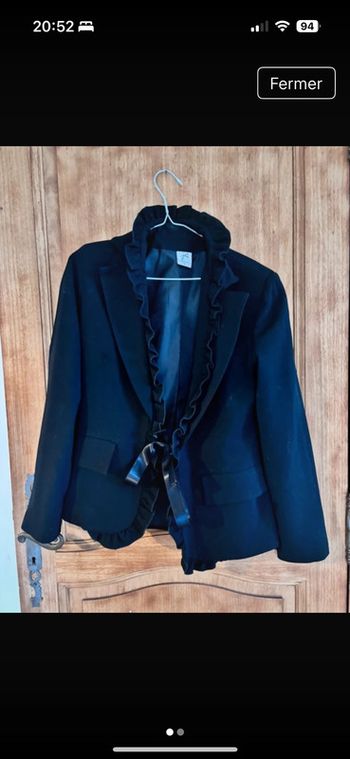 Veste de blazer à froufrous
