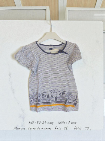 T-shirt 7 ans Terre de marins (80-21-mag)