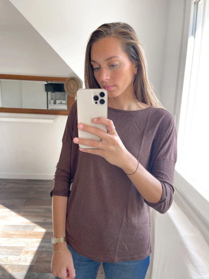 Haut marron Zara