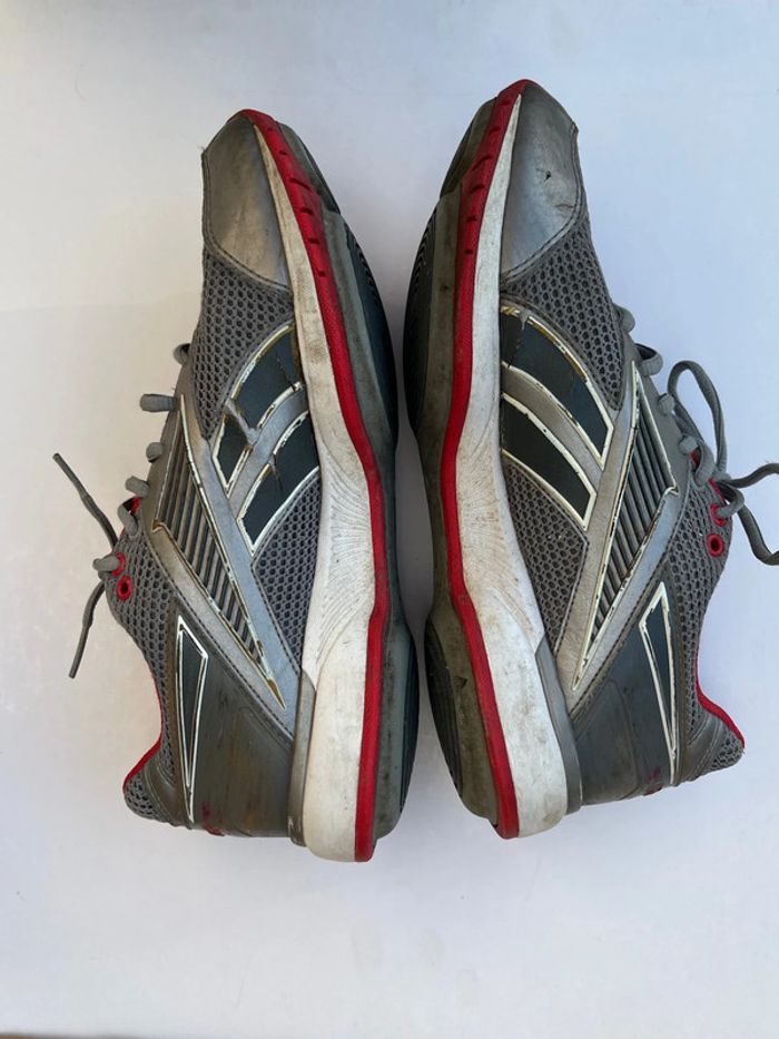Chaussures de sport Reebok easy tone - gris argenté, rouge et blanc - photo numéro 9