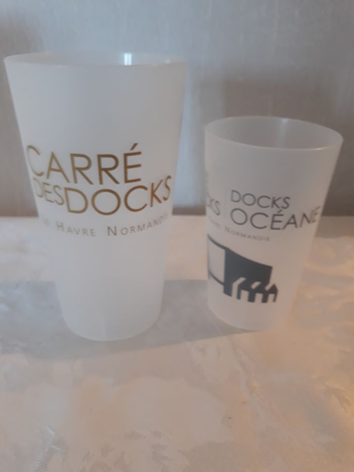 Faby27800 Gobelet "Carré des Docks" x 2 en plastique, couleur blanc - photo numéro 2