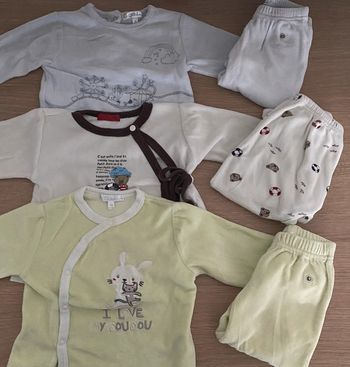 Lot 3 pyjamas 2 pièces 6 mois