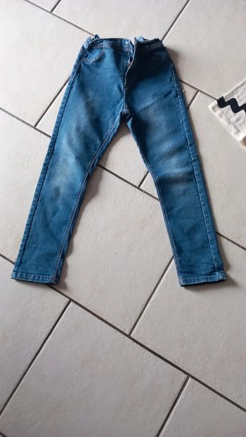 Jean slim bleu fille kiabi taille réglable 8 ans tbe