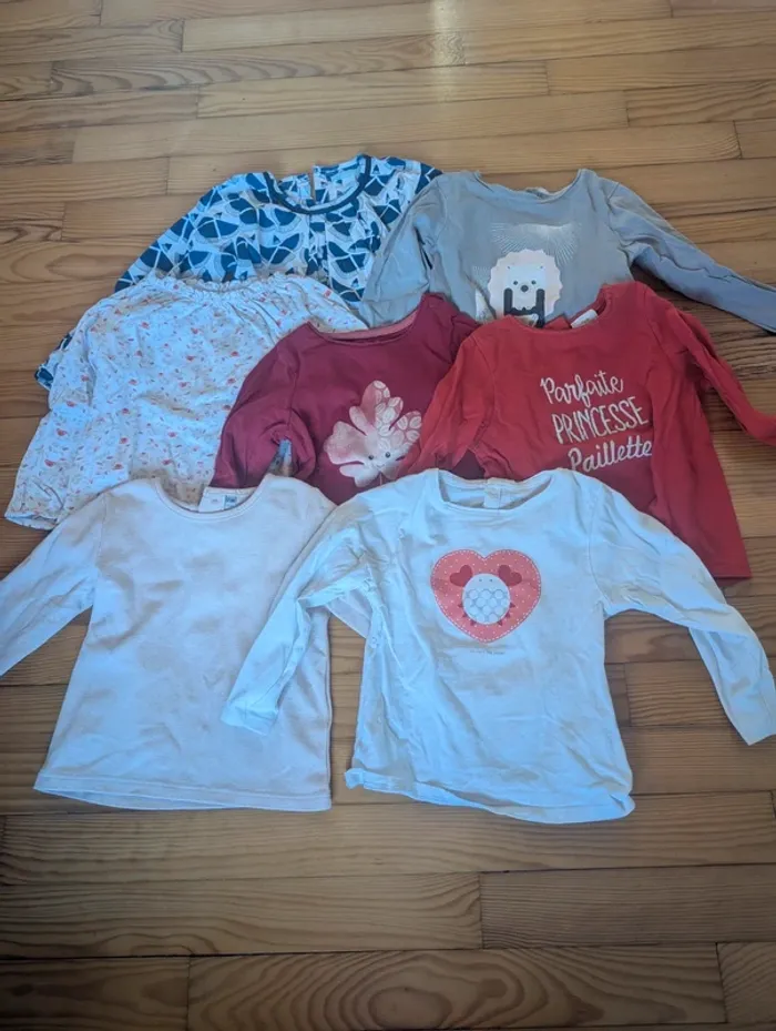 Lot tee shirt manche longue