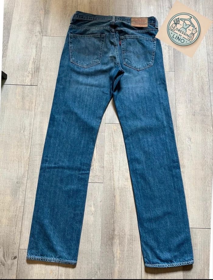 Levi’s 513 Slim Straight W32 L32 – Bleu usé vintage, bon état - photo numéro 3