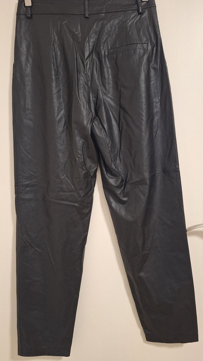 Pantalon noir effet cuir – Made in Italy & coupe moderne - photo numéro 4