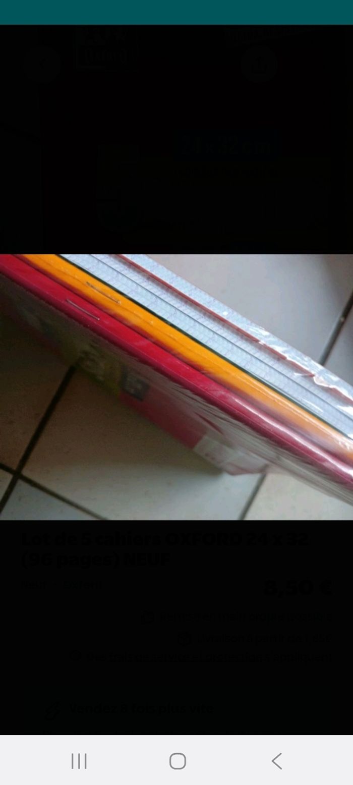 lot de 5 cahiers OXFORD 24 x 32 cm - neuf - photo numéro 5