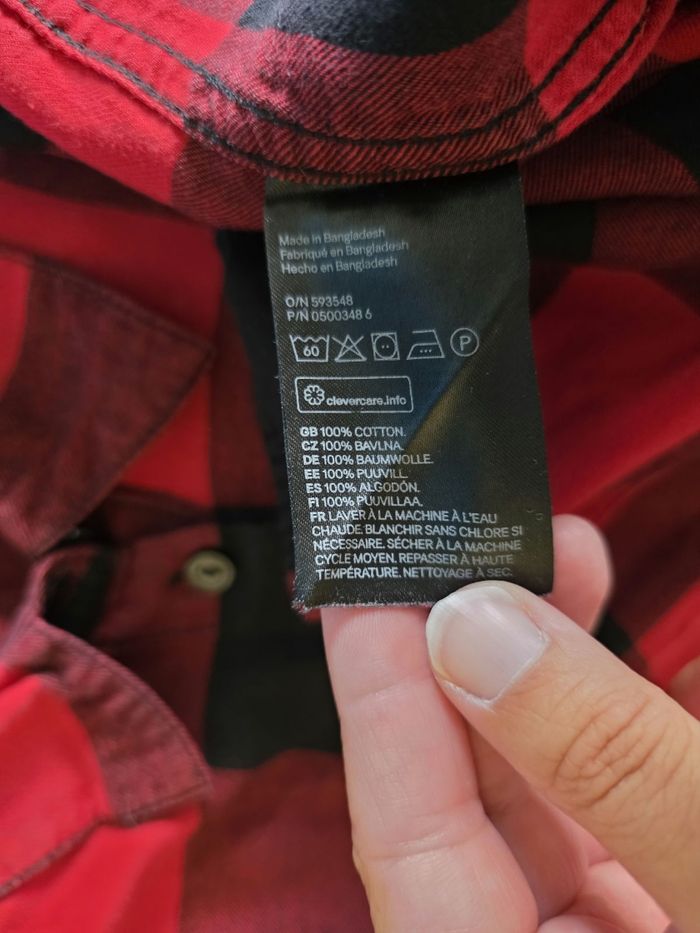 Chemise à carreaux rouge et noir - photo numéro 5