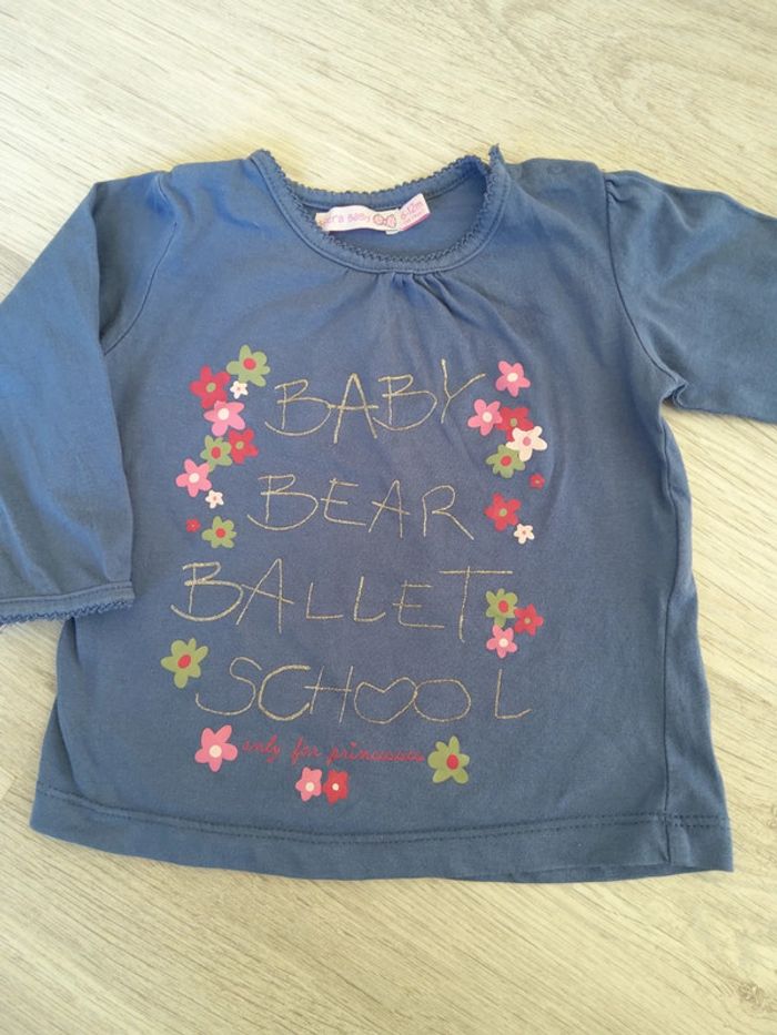 T-shirt manches longues 6 mois bleu - photo numéro 3