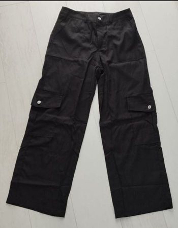 Pantalon noir cargo large Heng sheng jeans