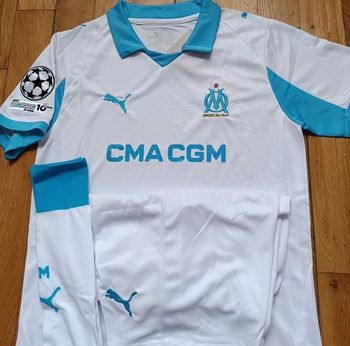 Kit football taille 14 ans Marseille blanc domicile 2026