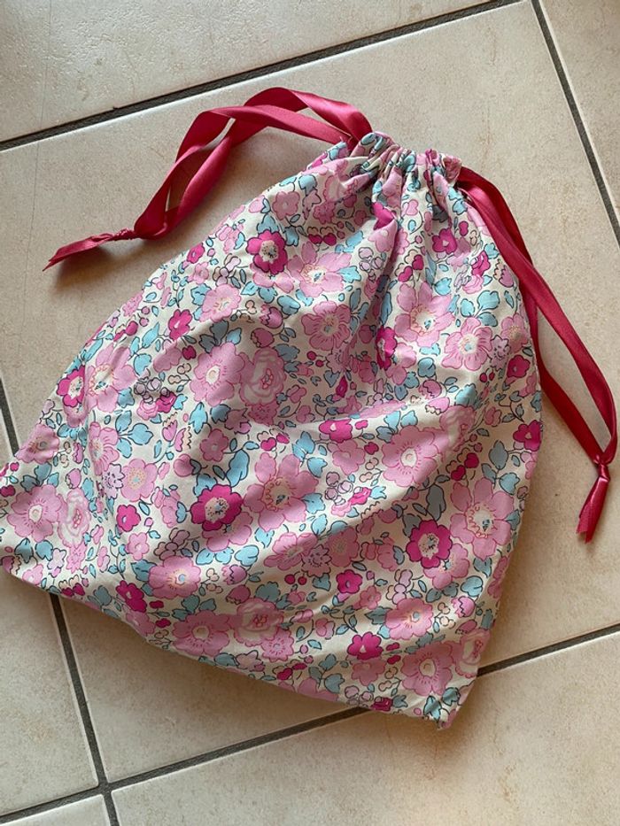 Pochette pochon liberty rose - photo numéro 3