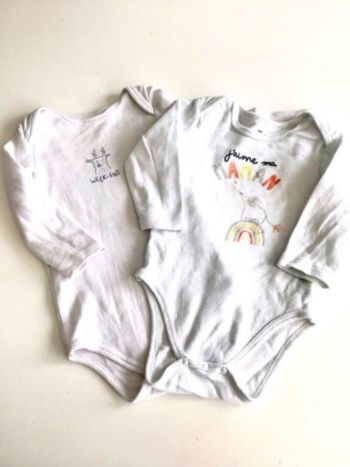 2 bodies manches longues 1 an